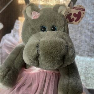 Ty Attic Treasures Hippo Grace Ballerina Jointed Poseable Plush Vintage 1993 Toy
